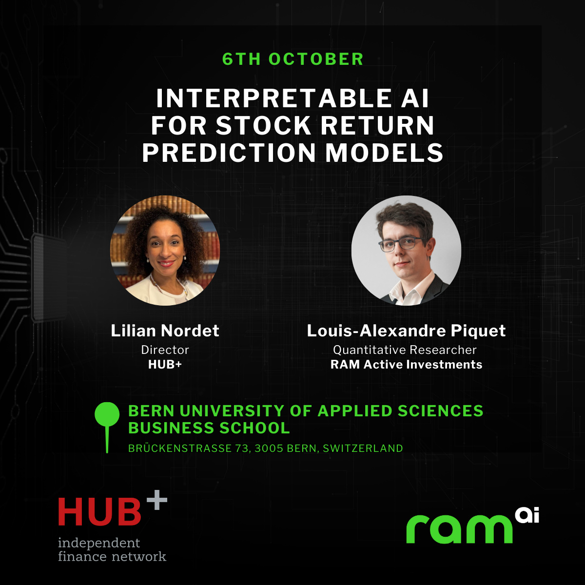 Academia Event in Bern, HUB+ and RAM AI - HUB+