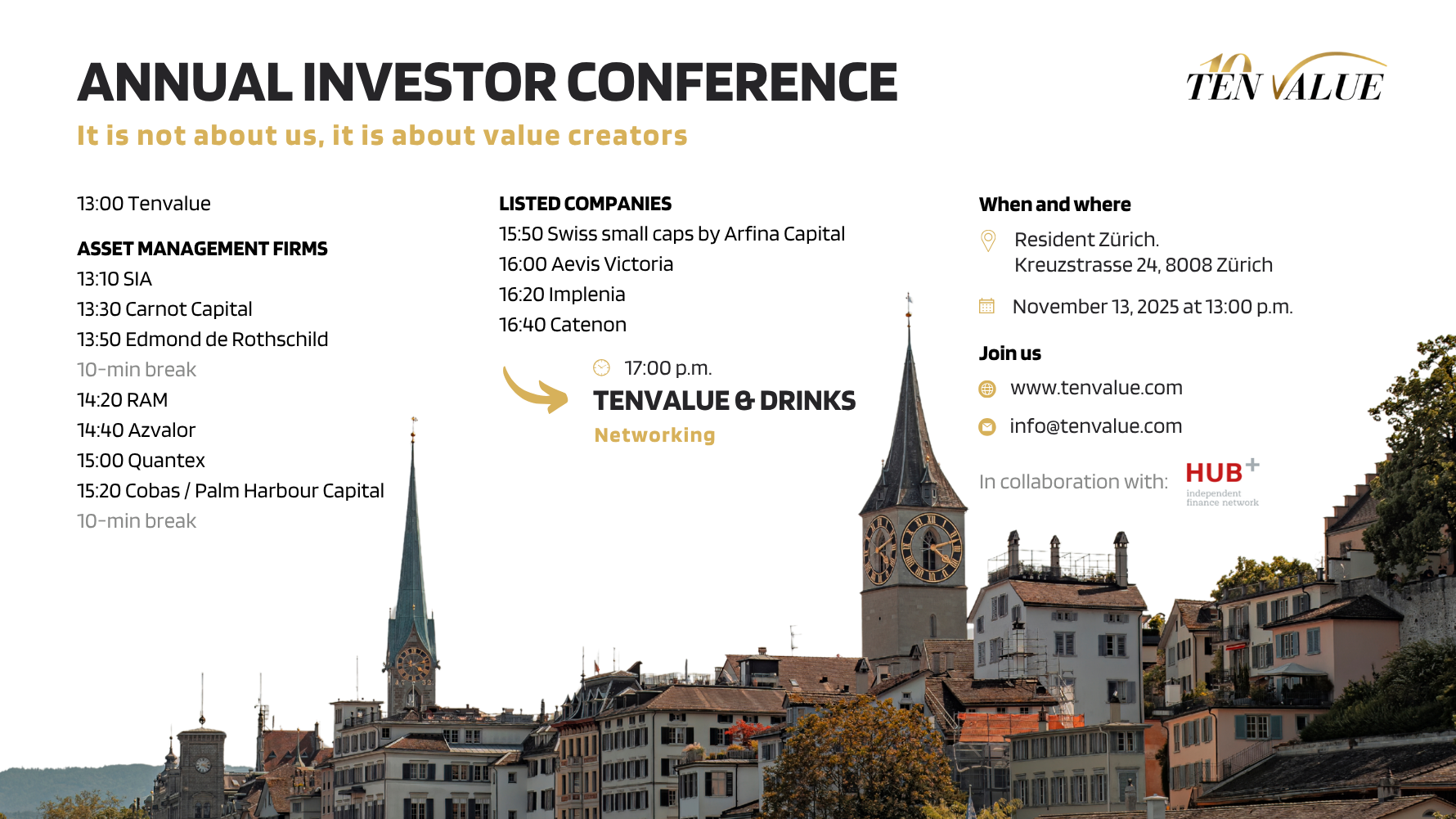 Tenvalue Annual Investor Conference