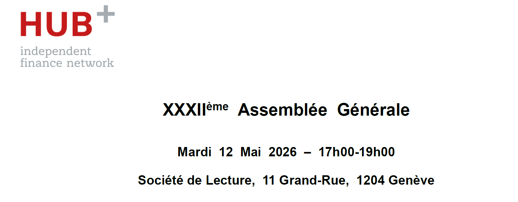 XXXIIème Assemblée Générale de HUB+